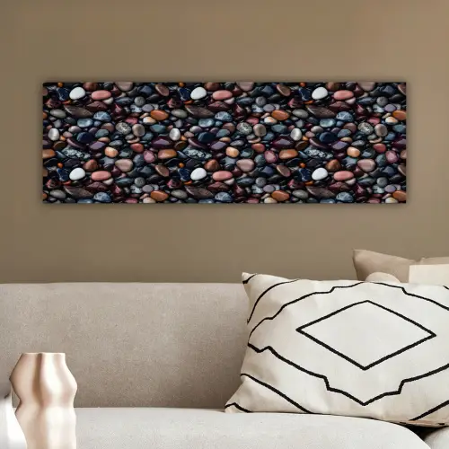 Donker - Kiezels - Glans canvas 2cm klein 828 -sfeer3