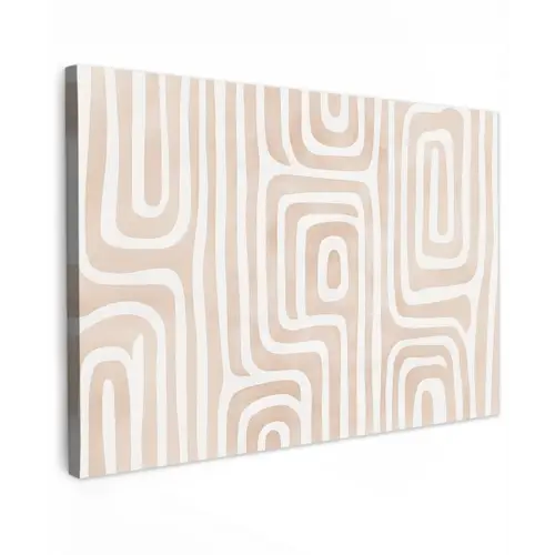 Decoratief - Labyrint - Beige canvas 2cm klein -z3d