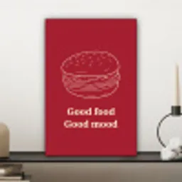 Dieprood - Lijntekening - Tekst - Hamburger canvas 2cm klein -sfeer6