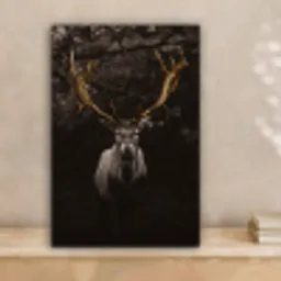 Hert - Gewei - Goud canvas 2cm klein -sfeer1