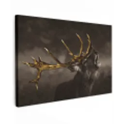 Hert - Black - Gold canvas 2cm klein -z3d