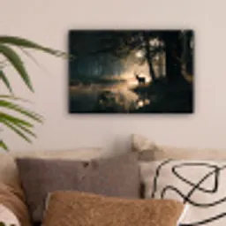 Hert - Bosbeek - Mystiek canvas 2cm klein -sfeer1