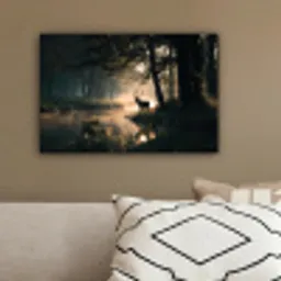 Hert - Bosbeek - Mystiek canvas 2cm klein -sfeer3