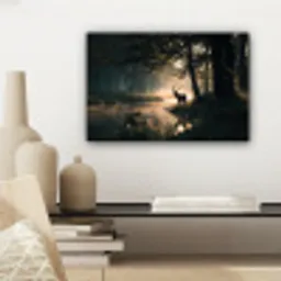 Hert - Bosbeek - Mystiek canvas 2cm klein -sfeer6