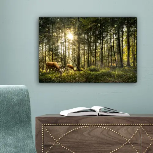 Hert - Natuur - Bos canvas 2cm klein -sfeer4