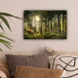 Hert - Natuur - Bos canvas 2cm klein -sfeer1
