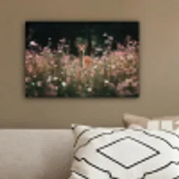 Hert - Wilde bloemen - Bos canvas 2cm klein -sfeer3