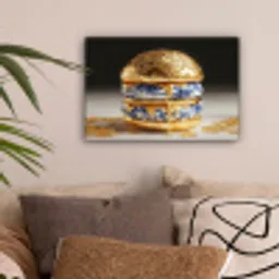Delftsblauw - Goud - Burger canvas 2cm klein -sfeer1
