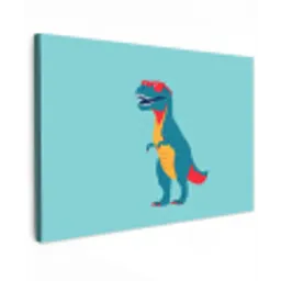 Dinosaurus - Blauw - Zonnebril canvas 2cm klein -z3d