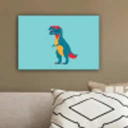 Dinosaurus - Blauw - Zonnebril canvas 2cm klein -sfeer3