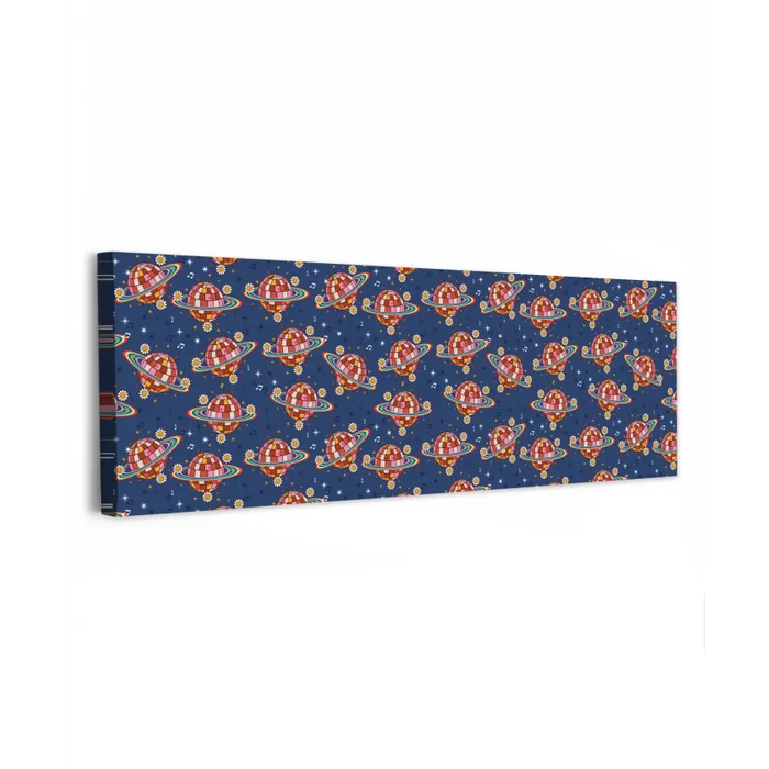 Disco - Blauw - Patroon canvas 2cm klein 828 -z3d