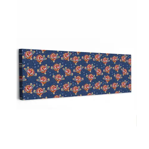 Disco - Blauw - Patroon canvas 2cm klein 828 -z3d