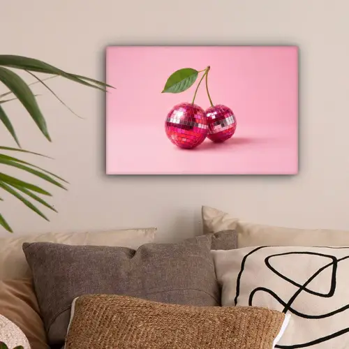 Disco - Kersen - Roze canvas 2cm klein -sfeer1
