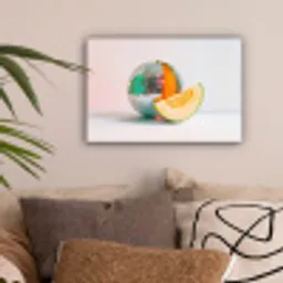 Disco - Discobal - Meloen - Pastel canvas 2cm klein -sfeer1