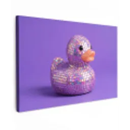 Disco - Eend - Paars canvas 2cm klein -z3d