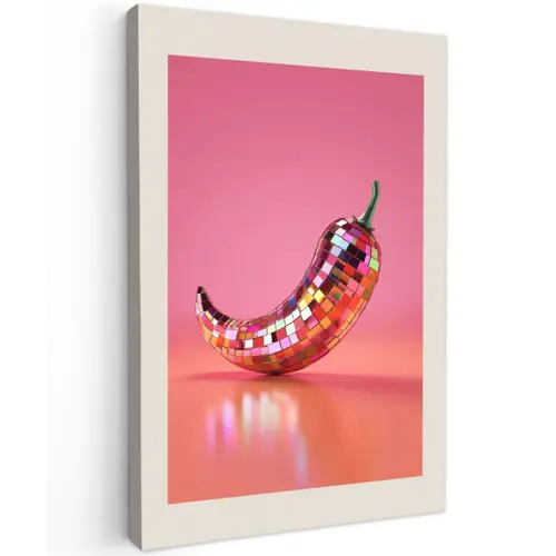 Disco - Peper - Roze canvas 2cm klein -z3d