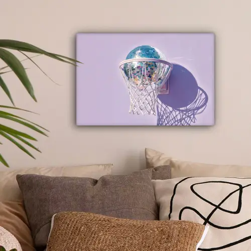 Discobal - Basketbalring - Grafisch canvas 2cm klein -sfeer1