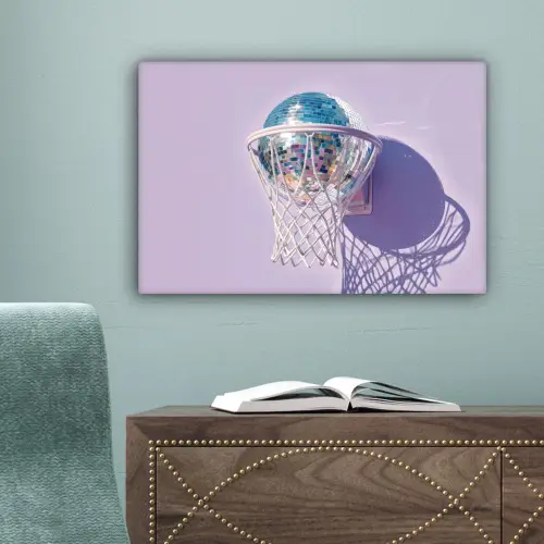 Discobal - Basketbalring - Grafisch canvas 2cm klein -sfeer4