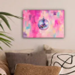 Discobal - Pink - Verf canvas 2cm klein -sfeer1