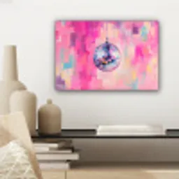 Discobal - Pink - Verf canvas 2cm klein -sfeer6