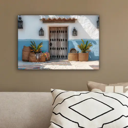 Deur - Manden - Planten canvas 2cm klein -sfeer3