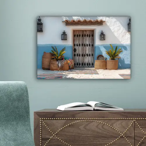 Deur - Manden - Planten canvas 2cm klein -sfeer4