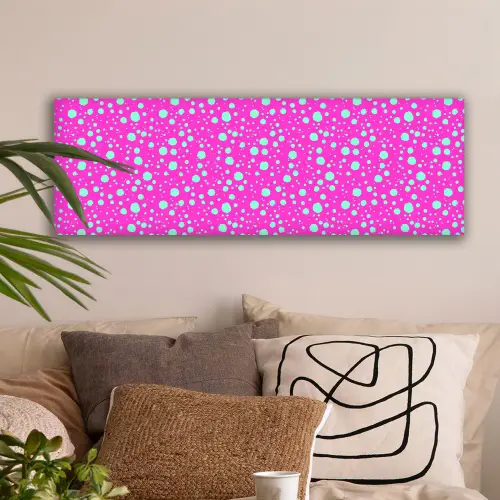 Stippen - Mint - Neon - Fuchsia canvas 2cm klein 828 -sfeer1