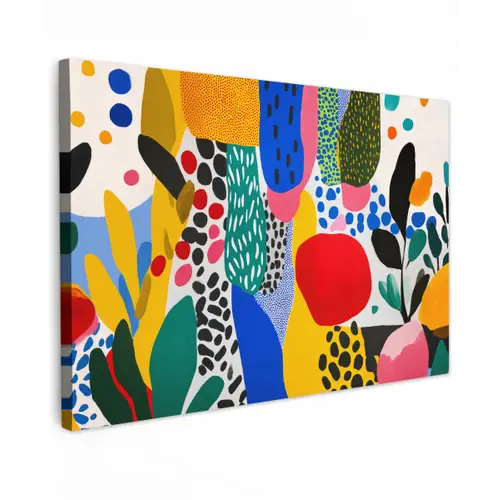Stippen - Vormen - Modern - Kleuren canvas 2cm klein -z3d