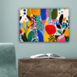 Stippen - Vormen - Modern - Kleuren canvas 2cm klein -sfeer4