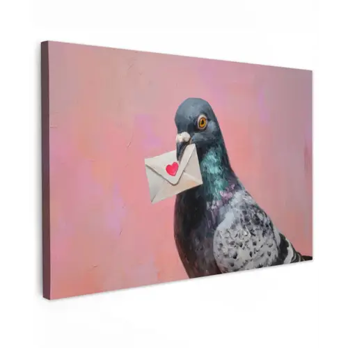 Duif - Envelop - Roze - Close up canvas 2cm klein -z3d