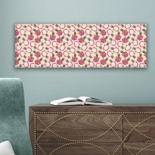 Drakenfruit - Patroon - Roze canvas 2cm klein 828 -sfeer4