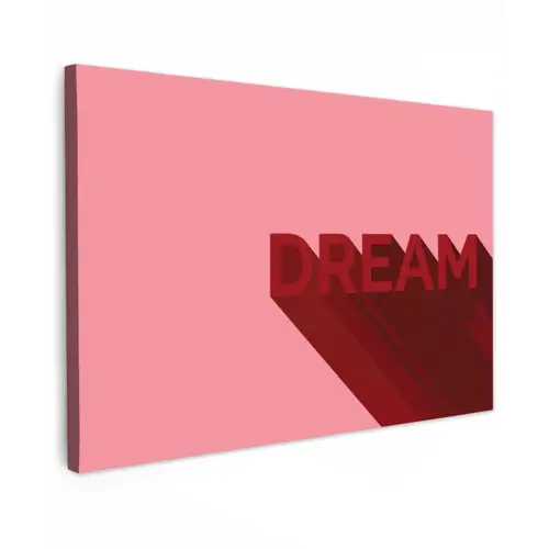 Dream - 3D - Rood - Roze canvas 2cm klein -z3d