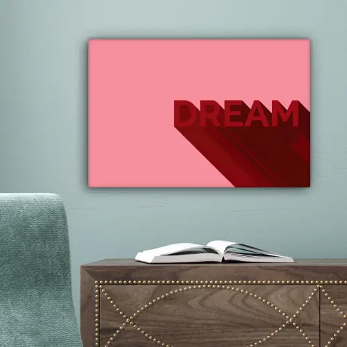 Dream - 3D - Rood - Roze canvas 2cm klein -sfeer4