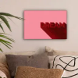 Dream - 3D - Rood - Roze canvas 2cm klein -sfeer1
