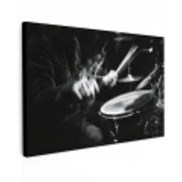 Drummer - Zwart - Drumstel canvas 2cm klein -z3d