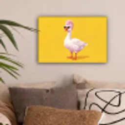 Eend - Zonnebril - Geel canvas 2cm klein -sfeer1
