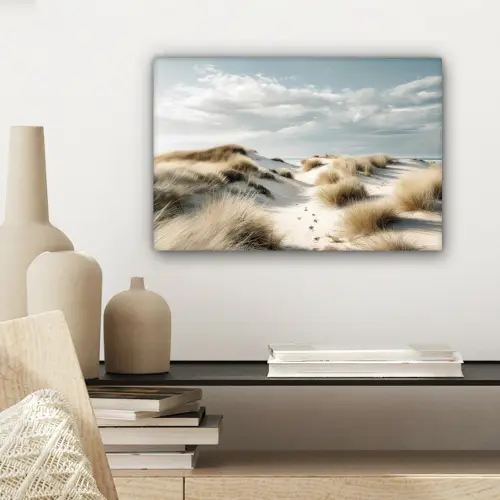 Duinen - Gras - Sporen - Wolken canvas 2cm klein -sfeer6