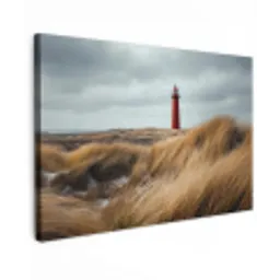 Duinen - Vuurtoren - Rood - Lucht canvas 2cm klein -z3d