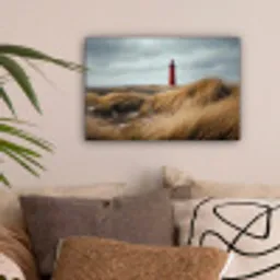 Duinen - Vuurtoren - Rood - Lucht canvas 2cm klein -sfeer1