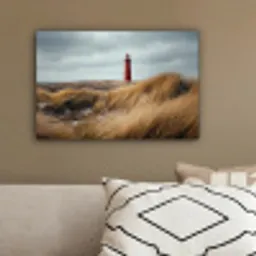 Duinen - Vuurtoren - Rood - Lucht canvas 2cm klein -sfeer3