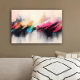 Dynamisch - Abstract - Kleurrijk - Zwart canvas 2cm klein -sfeer3