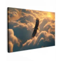 Adelaar - Wolken - Zon canvas 2cm klein -z3d
