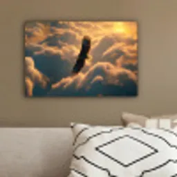 Adelaar - Wolken - Zon canvas 2cm klein -sfeer3