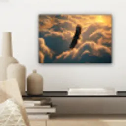 Adelaar - Wolken - Zon canvas 2cm klein -sfeer6
