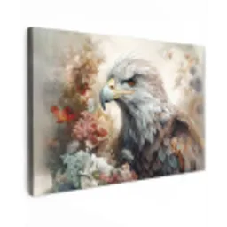 Arend - Adelaar - Vogel - Bloemen - Natuur canvas 2cm klein -z3d