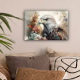 Arend - Adelaar - Vogel - Bloemen - Natuur canvas 2cm klein -sfeer1