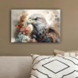 Arend - Adelaar - Vogel - Bloemen - Natuur canvas 2cm klein -sfeer3