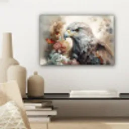 Arend - Adelaar - Vogel - Bloemen - Natuur canvas 2cm klein -sfeer6
