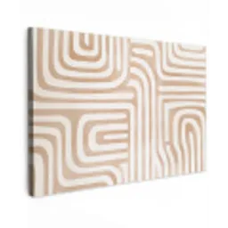 Aardetinten - Labyrintpatroon canvas 2cm klein -z3d