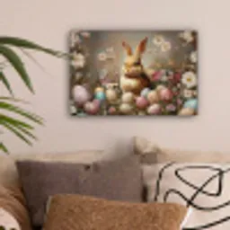 Paashaas - Lente - Paaseieren canvas 2cm klein -sfeer1